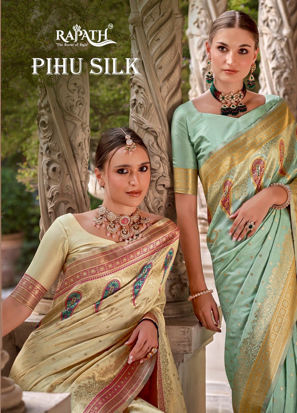 PIHU SILK BY RAJPATH 490001 TO 490006 SERIES FANCY SOFT SILK SAREES