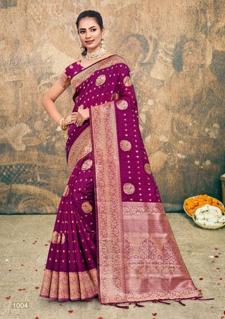 PLAZZO SILK VOL-3 BY BUNAWAT 1001 TO 1006 SERIES FANCY SILK SAREES