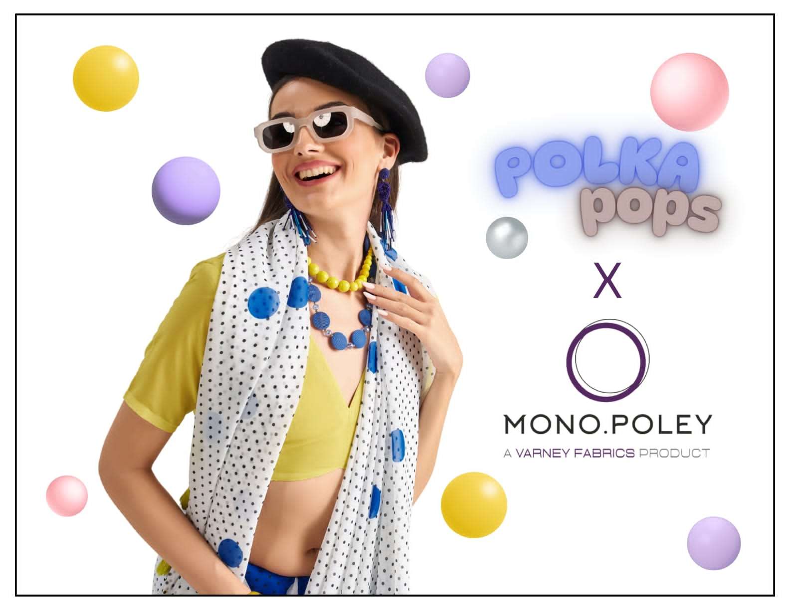 POLKA POPS BY MONO POLEY FANCY ARCHIE GEORGETTE DIGITAL PRINTED SAREES