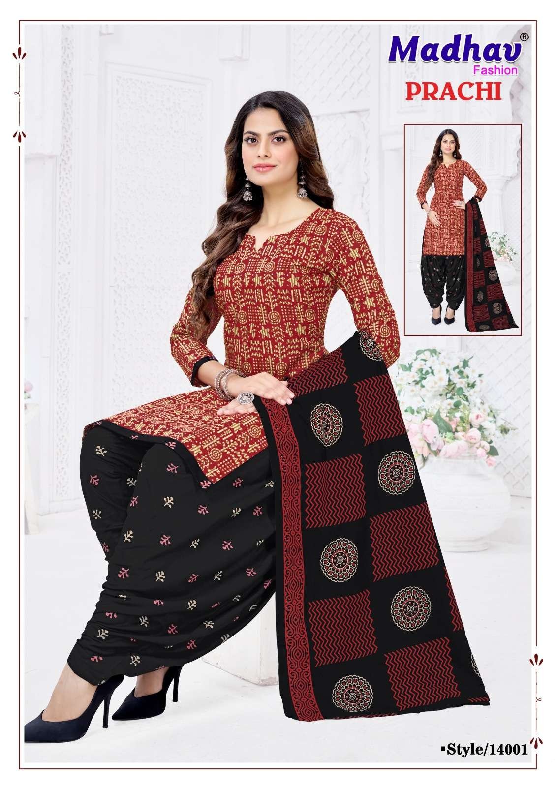 PRACHI VOL-14 BY MADHAV FASHION 14001 TO 14010 SERIES COTTON DRESSES