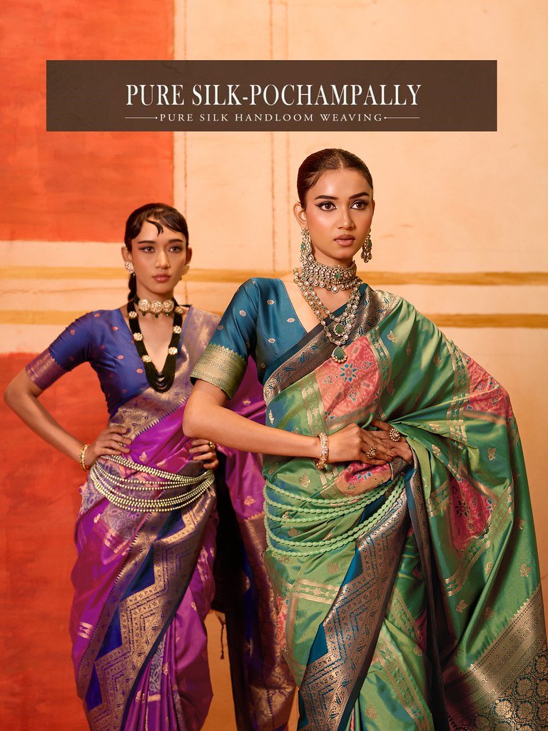PURE SILK-POCHAMPALLY BY RAJTEX 001 TO 006 SERIES FANCY SILK SAREES