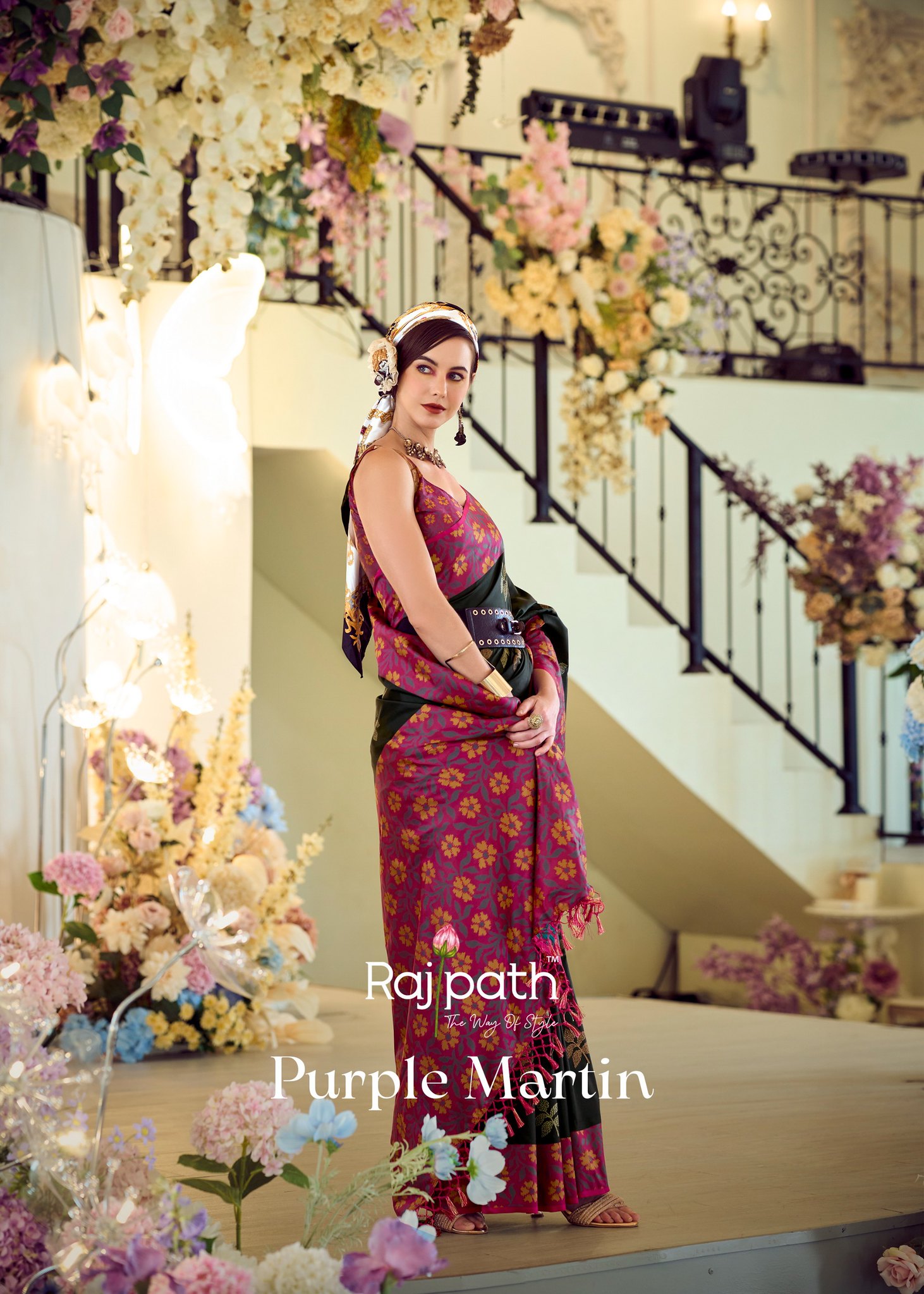 PURPLE MARTIN BY RAJPATH 770001 TO 770008 SERIES SOFT SILK IKKAT SAREES