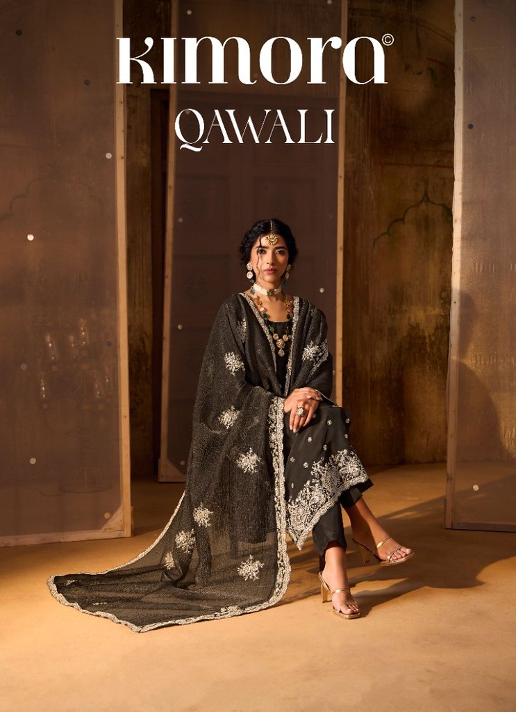 QAWALI BY KIMORA 2241 TO 2246 SERIES DESIGNER BAMBERG SILK DRESSES