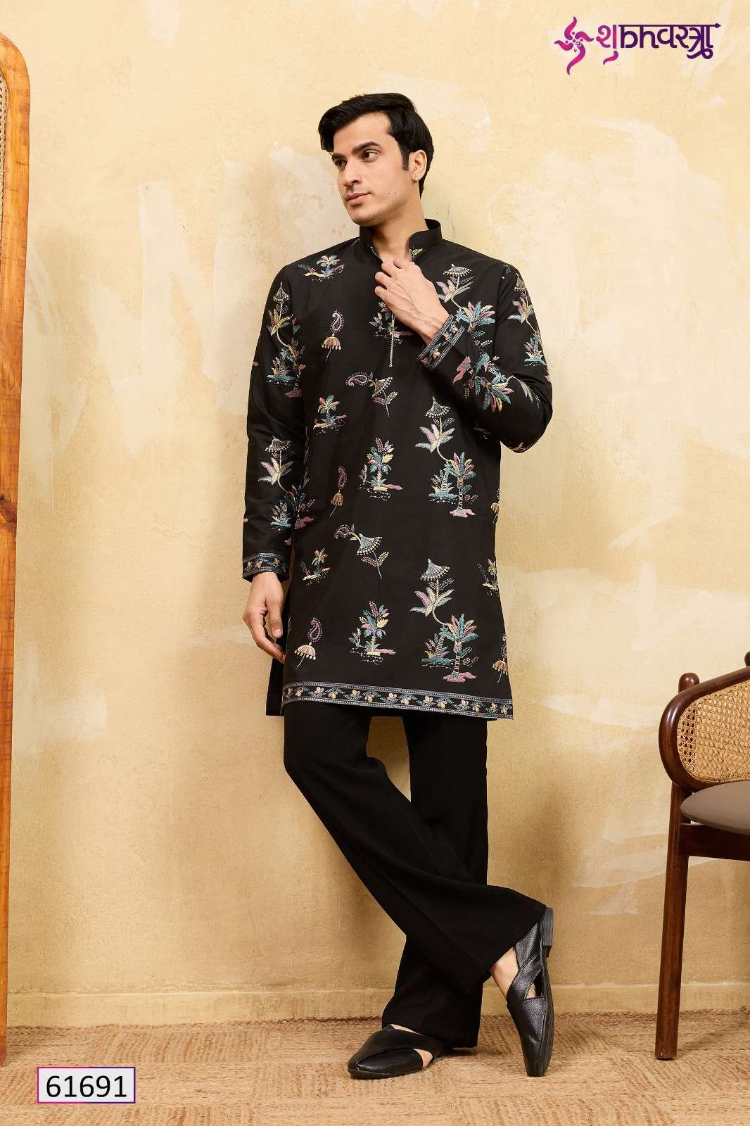 RAJPUTANA GRACE BY SHUBHVASTRA 61691 TO 61696 SERIES VISCOSE SILK MENS KURTAS