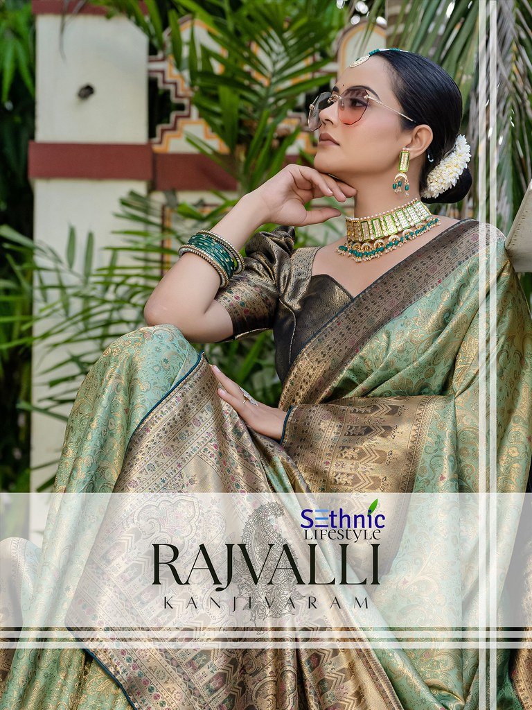 RAJVALLI BY SETHNIC 76001 TO 76002 SERIES KANJIVARAM SILK SAREES