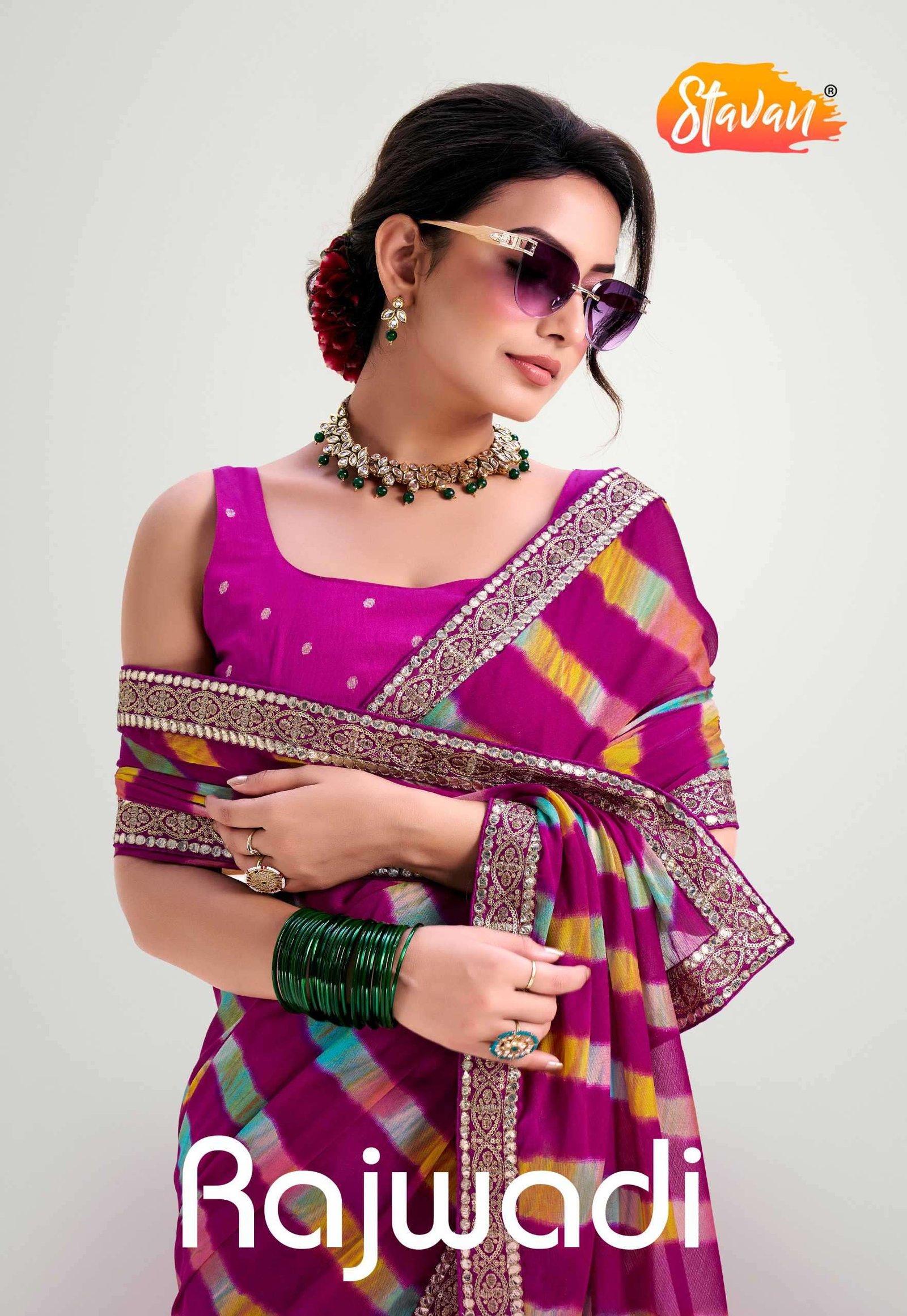 RAJWADI BY STAVAN 1001 TO 1010 SERIES FANCY DESIGNER SILK SAREES