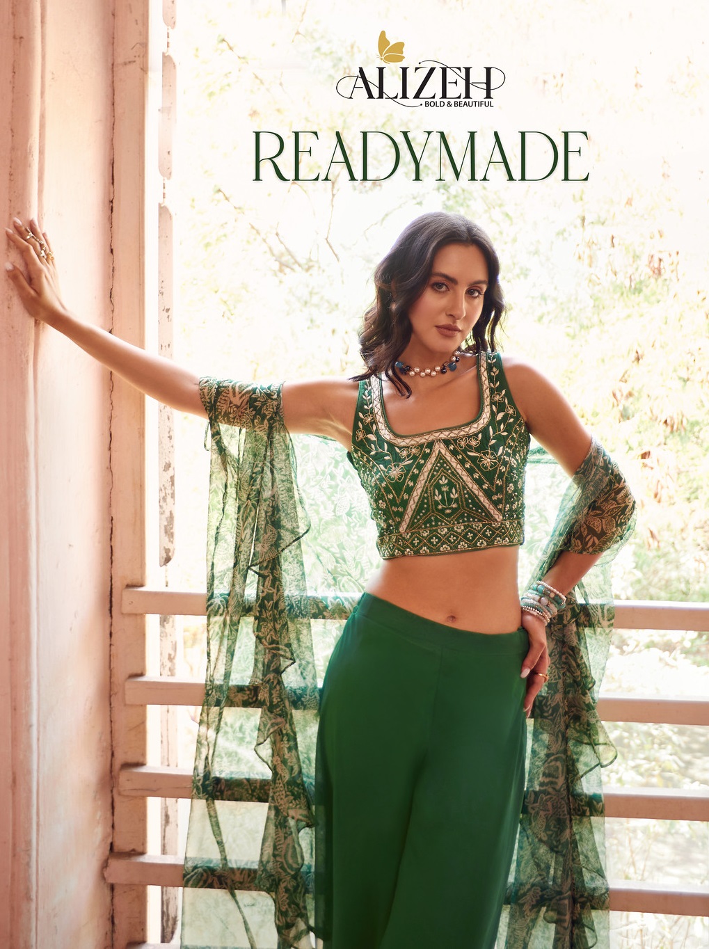 READYMADE BY ALIZEH 5001 TO 5009 SERIES HEAVY GEORGETTE SHARARA DRESSES