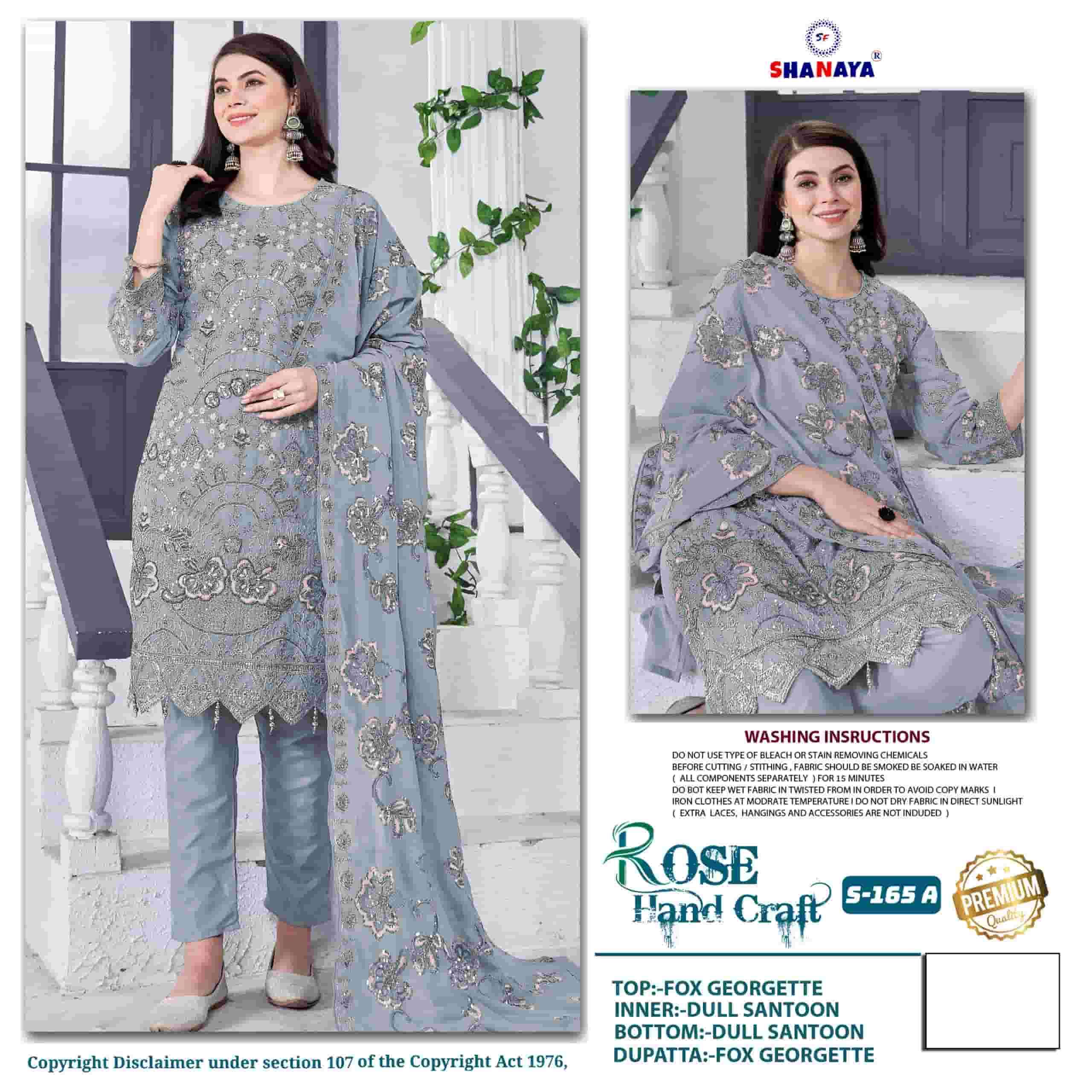 ROSE HAND CRAFT S-165 EDITION BY SHANAYA FASHION FAUX GEORGETTE DRESSES