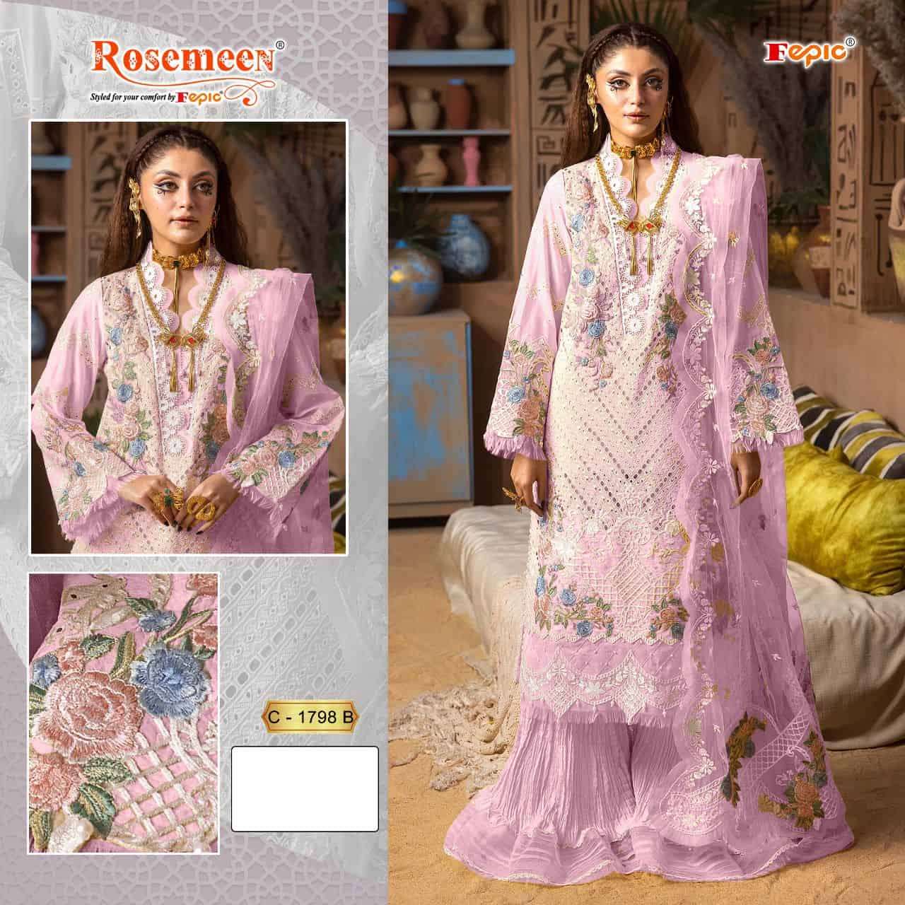 ROSEMEEN C-1798-B BY FEPIC FANCY DESIGNER COTTON PAKISTANI DRESS