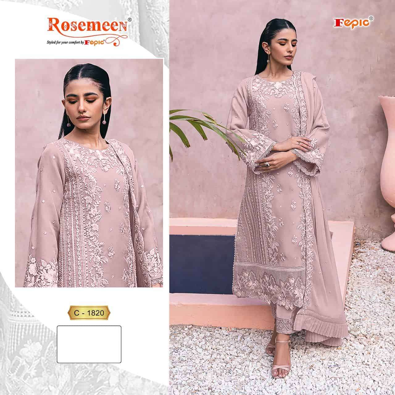 ROSEMEEN C-1820 COLOURS BY FEPIC HEAVY GEORGETTE PAKISTANI DRESSES