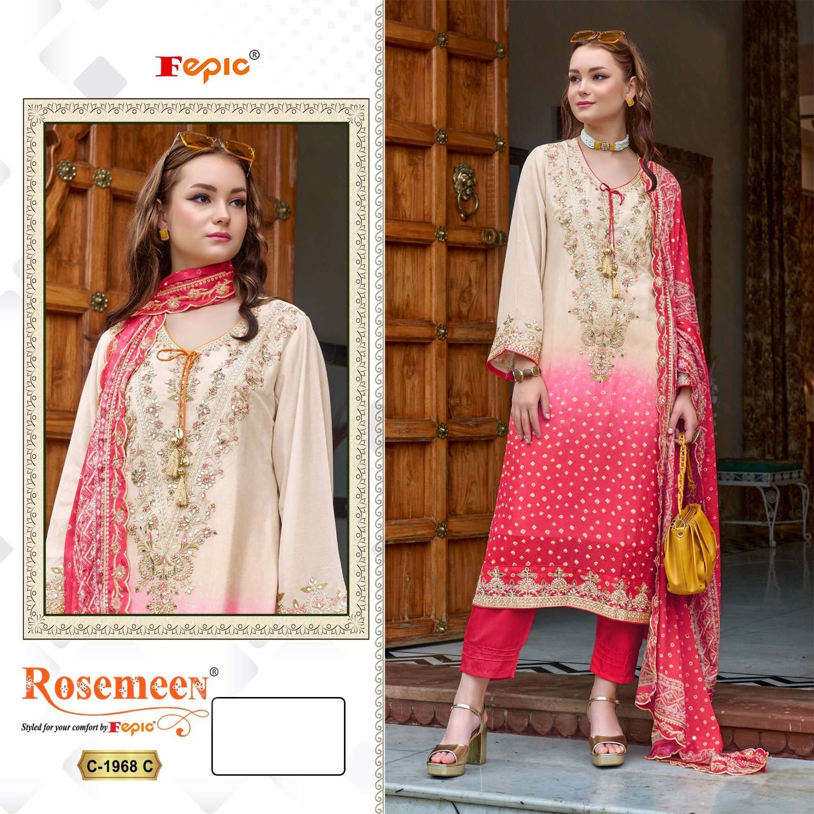 ROSEMEEN C-1968 COLOURS BY FEPIC DESIGNER CHINON PAKISTANI DRESSES