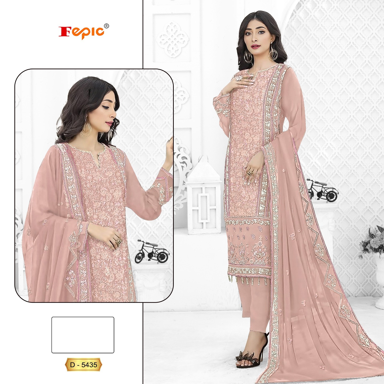 ROSEMEEN D-5435 COLOURS BY FEPIC HEAVY GEORGETTE PAKISTANI DRESSES
