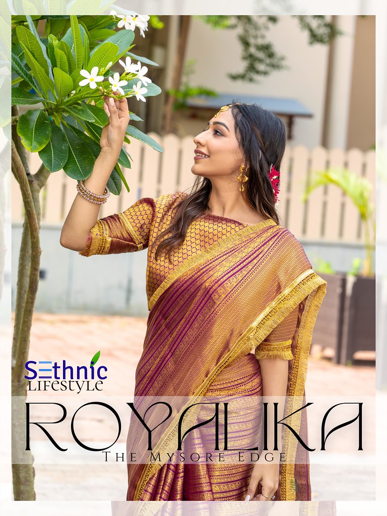 ROYALIKA BY SETHNIC 50001 TO 50010 SERIES MYSORE BROCADE SILK SAREES