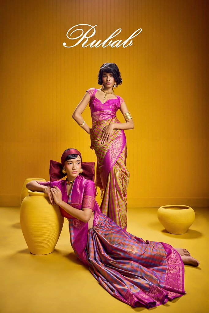 RUBAB BY RAJTEX 001 TO 006 SERIES PURE SILK HANDLOOM WEAVING SAREES