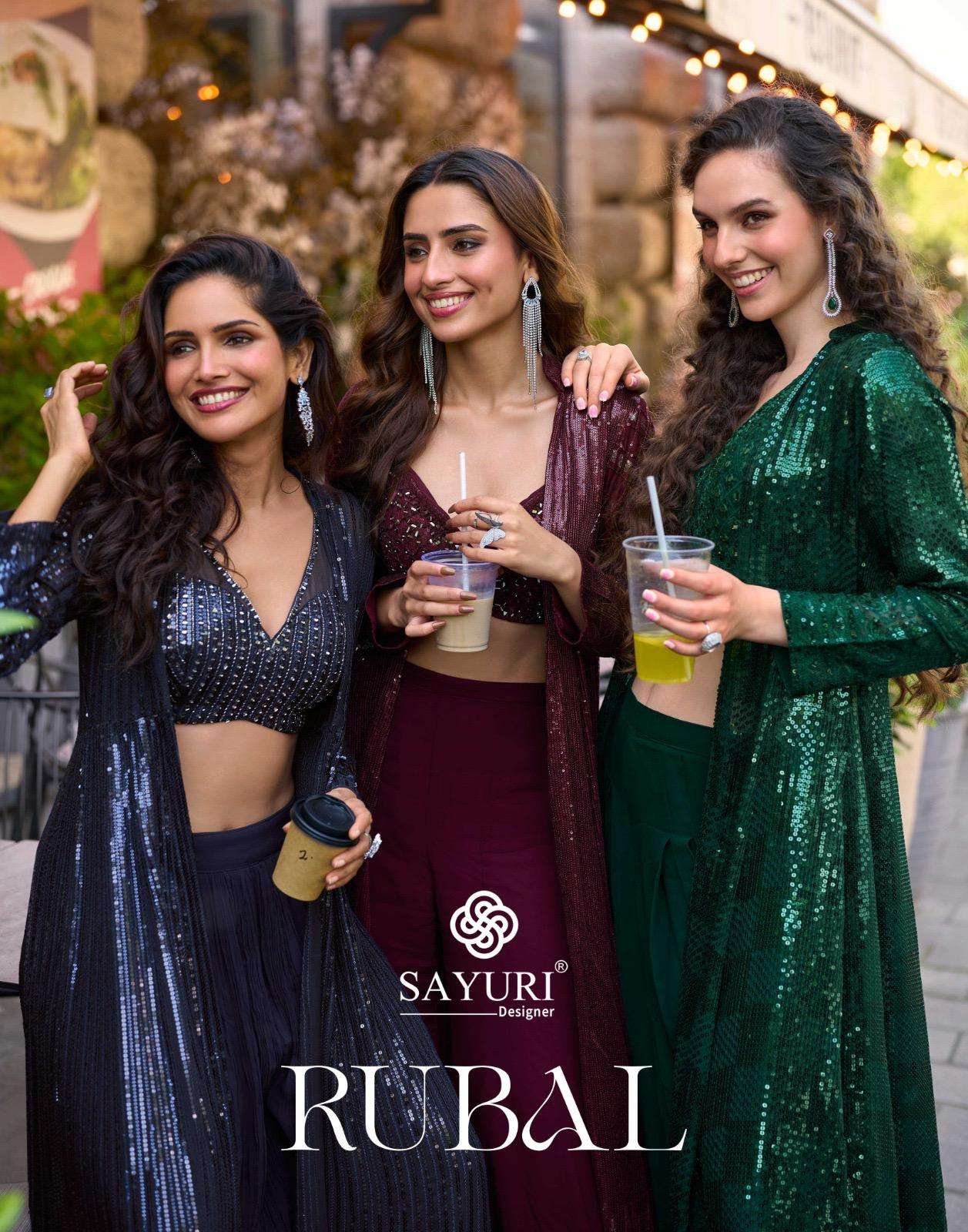 RUBAL BY SAYURI 5850 TO 5853 SERIES DESIGNER REAL GEORGETTE DRESSES