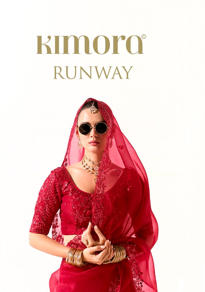 RUNWAY BY KIMORA 2211 TO 2225 SERIES HEAVY ORGANZA TISSUE SAREES