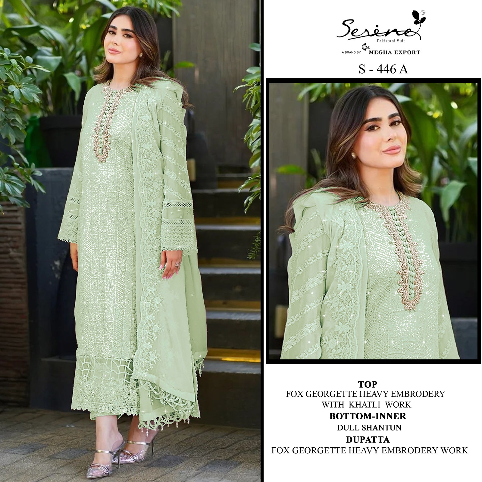 S-446 COLOURS BY SERINE FANCY DESIGNER FAUX GEORGETTE PAKISTANI DRESSES