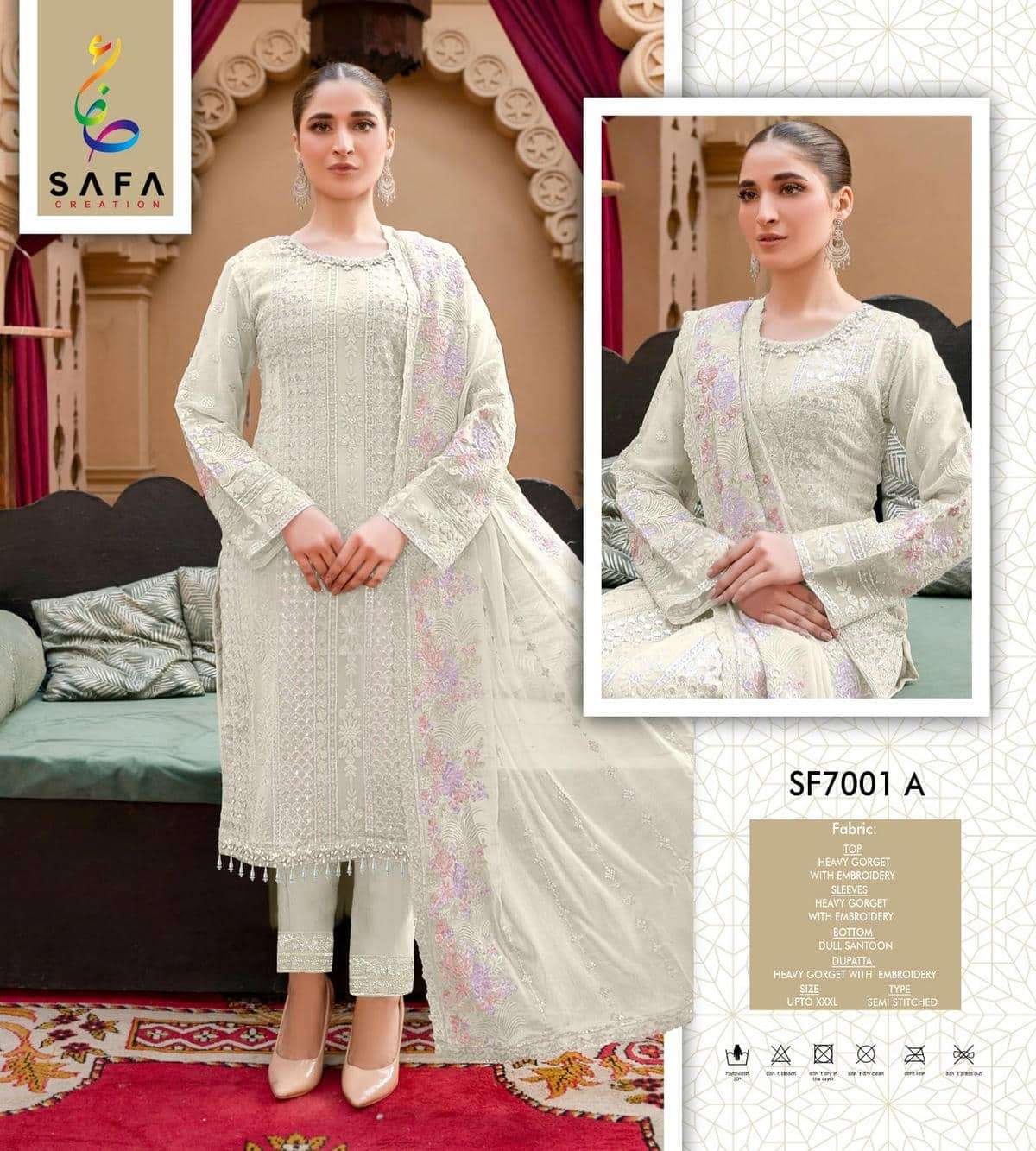 SF-7001 COLOURS BY SAFA CREATION FANCY GEORGETTE PAKISTANI DRESSES