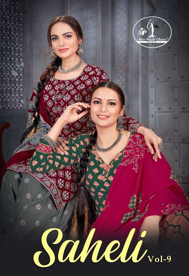 SAHELI VOL-9 BY MISS WORLD CHOICE 9001 TO 9010 SERIES COTTON PRINTED DRESSES
