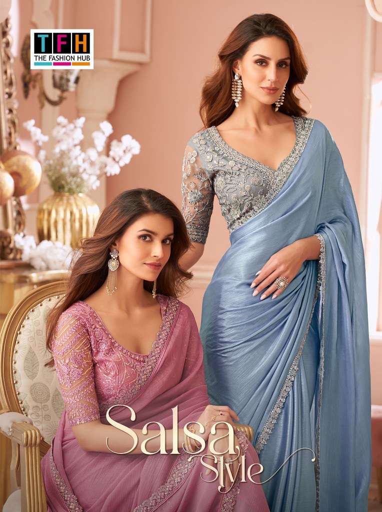 SALSA STYLE VOL-4 BY TFH 8001 TO 8016 SERIES FANCY DESIGNER SAREES