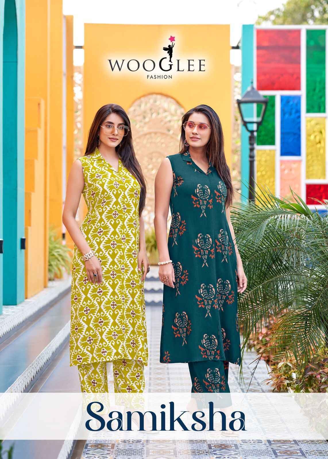 SAMIKSHA BY WOOGLEE 2001 TO 2006 SERIES RAYON PRINT KURTIS WITH PANT