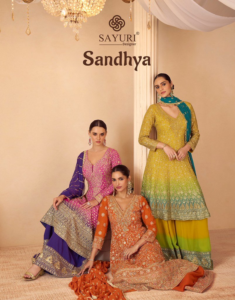 SANDHYA BY SAYURI 10148 TO 10151 SERIES HEAVY REAL GEORGETTE DRESSES