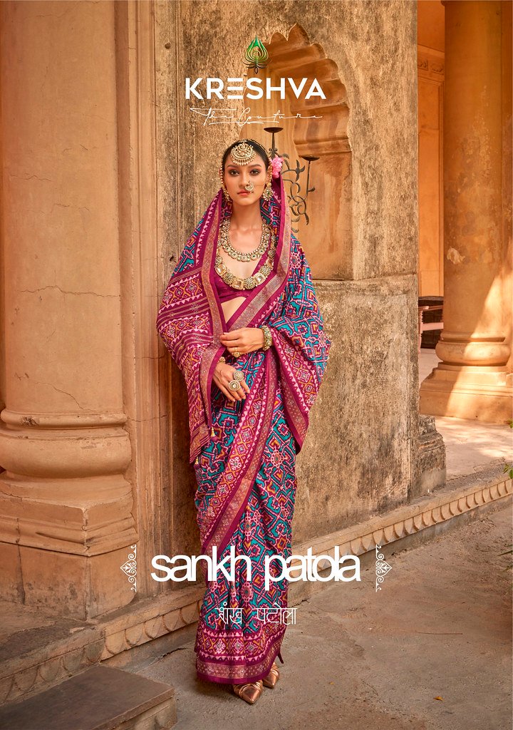 SANKH PATOLA BY KRESHVA K-981 TO K-986 SERIES PV SILK PATOLA SAREES