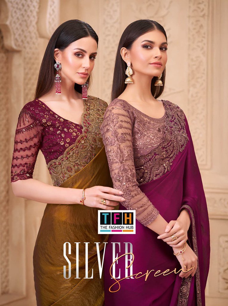SILVER SCREEN VOL-22 BY TFH 32001 TO 32018 SERIES FANCY DESIGNER SAREES