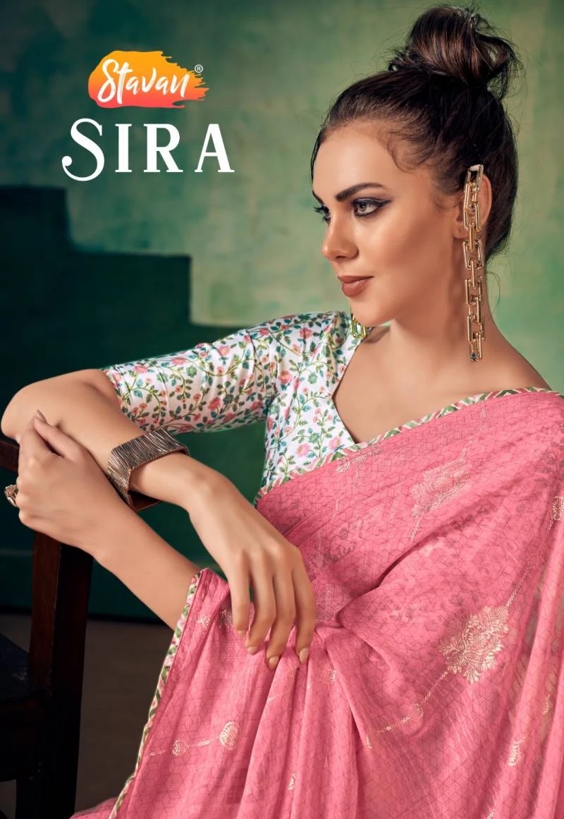 SIRA BY STAVAN 1001 TO 1010 SERIES FANCY DESIGNER GEORGETTE SAREES