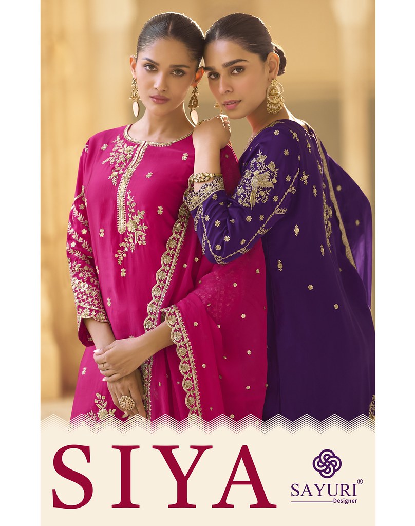 SIYA BY SAYURI 5757 TO 5759 SERIES PREMIUM SOFT CREPE SILK DRESSES