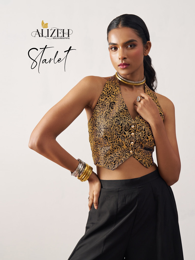 STARLET BY ALIZEH 5016 TO 5019 SERIES DESIGNER COAT WITH PALAZZO