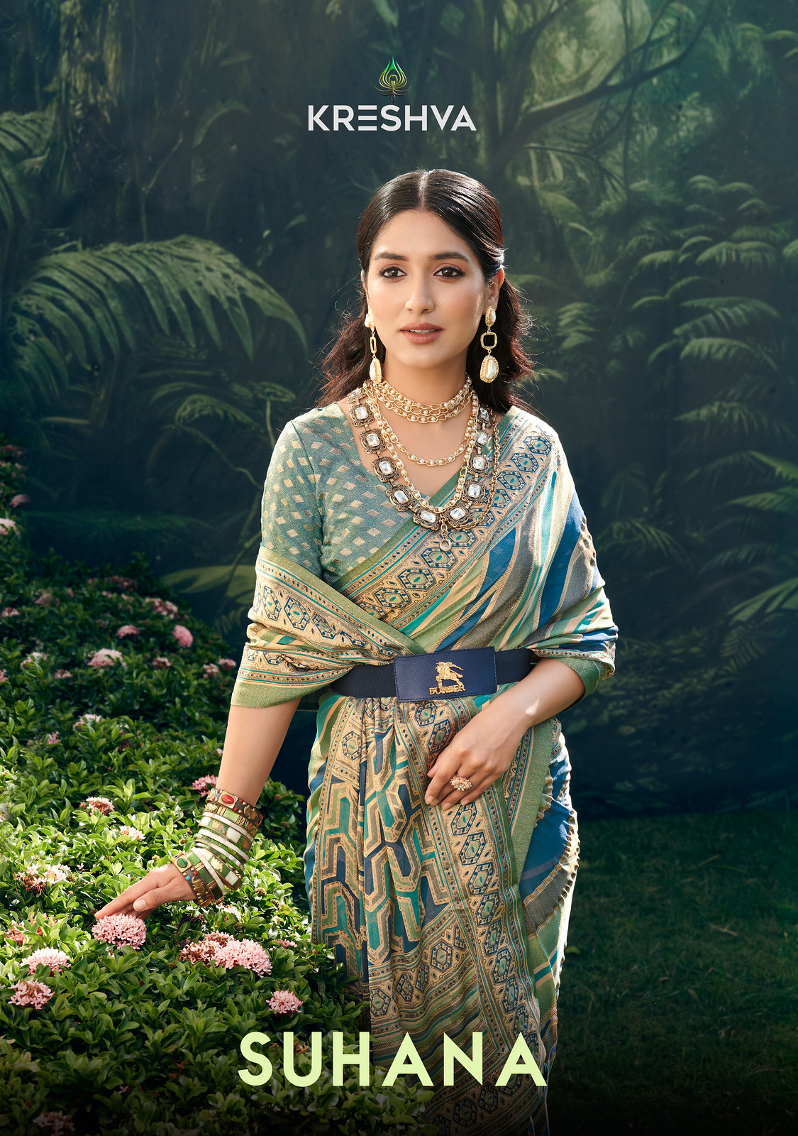 SUHANA BY KRESHVA 1039 TO 1043 SERIES FANCY LUX PV GEORGETTE SAREES