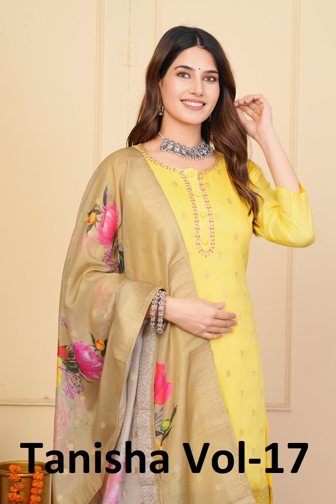 TANISHA VOL-17 BY SUSWANI 1114 TO 1124 SERIES FANCY STITCHED DRESSES