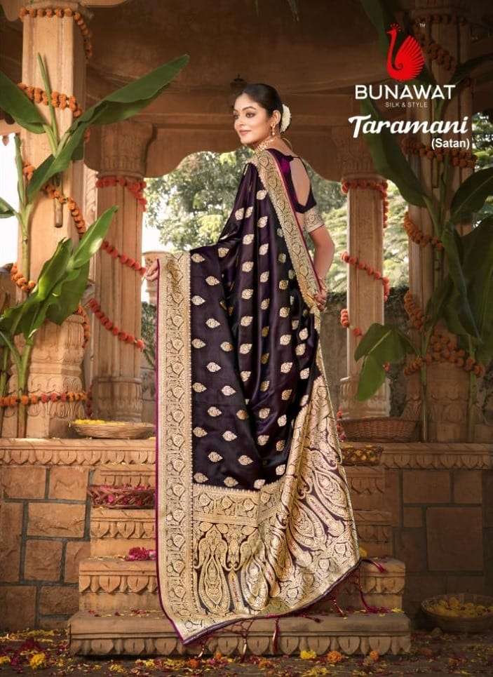 TARAMANI BY BUNAWAT 1001 TO 1006 SERIES FANCY SATIN SILK SAREES