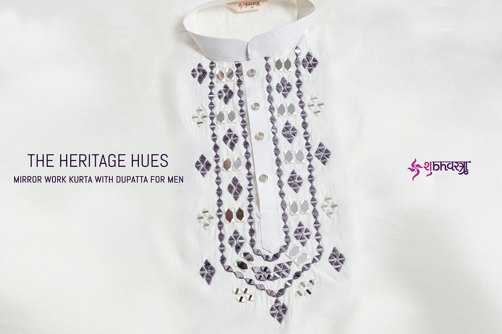 THE HERITAGE HUES BY SHUBHVASTRA 61281 TO 61284 SERIES VISCOSE MENS KURTAS WITH DUPATTA