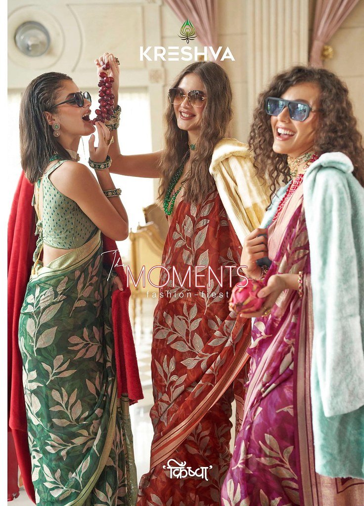 THE MOMENTS BY KRESHVA K-4084 TO K-4089 SERIES PV GEORGETTE SAREES