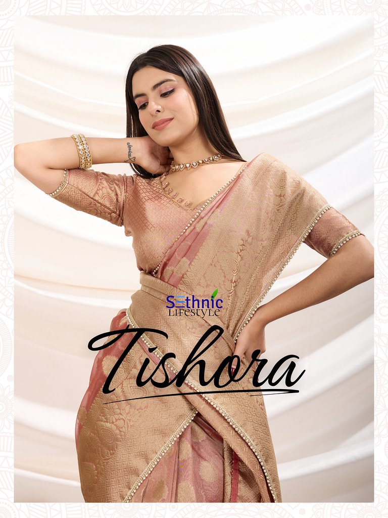 TISHORA BY SETHNIC 68001 TO 68004 SERIES CRUSH TISSUE SILK SAREES