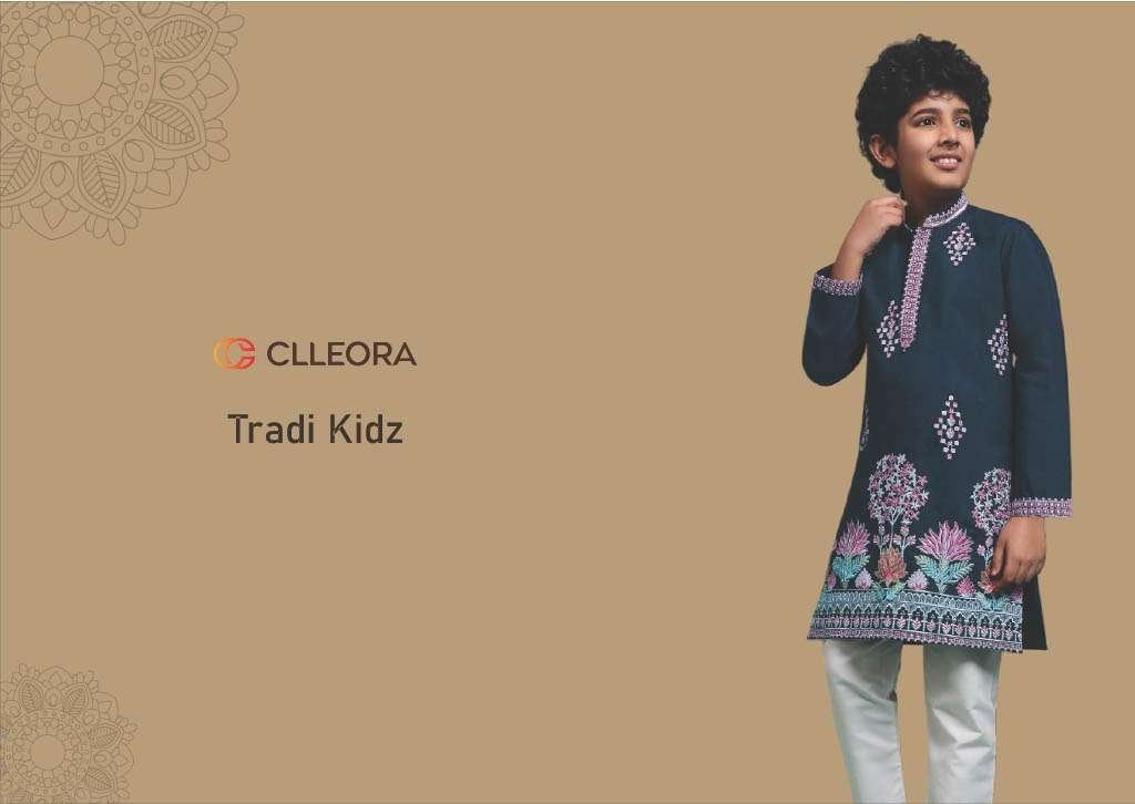 TRADI KIDZ BY CLLEORA 91121 TO 91128 SERIES VISCOSE SILK KIDS KURTAS PYJAMA