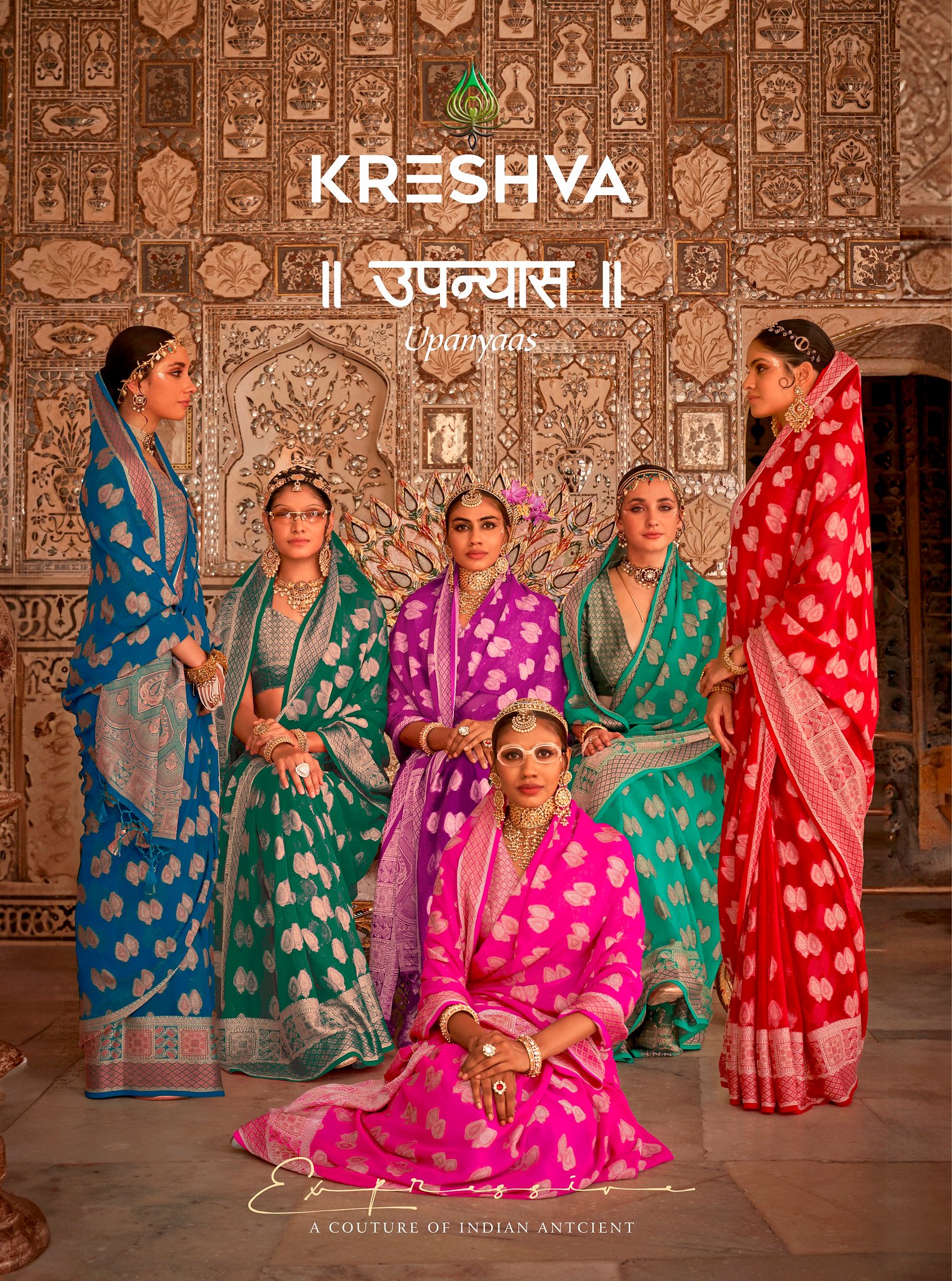 UPANYAAS BY KRESHVA 066 TO 071 SERIES DESIGNER TWP GEORGETTE SAREES