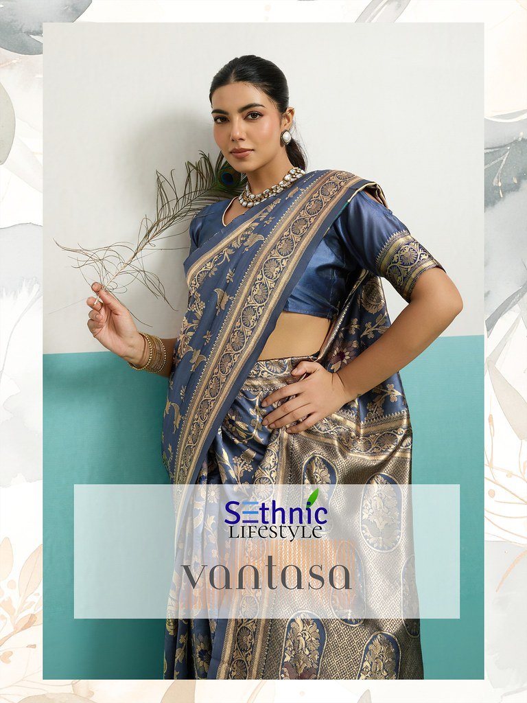 VANTASA BY SETHNIC 108001 TO 108006 SERIES WOVEN BANARASI SILK SAREES