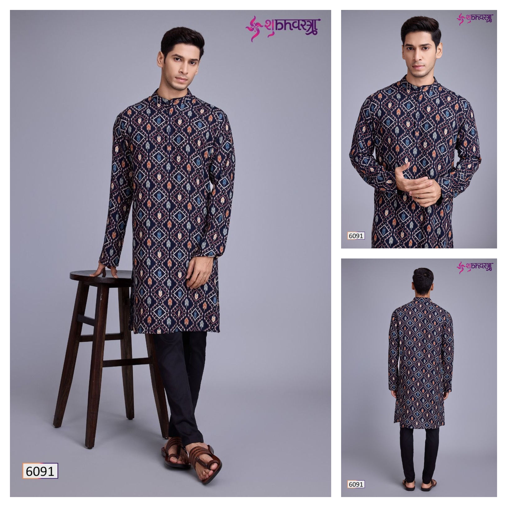 VASTRA VOL-9 BY SHUBHVASTRA 6091 TO 6092 SERIES RAYON MENS KURTAS