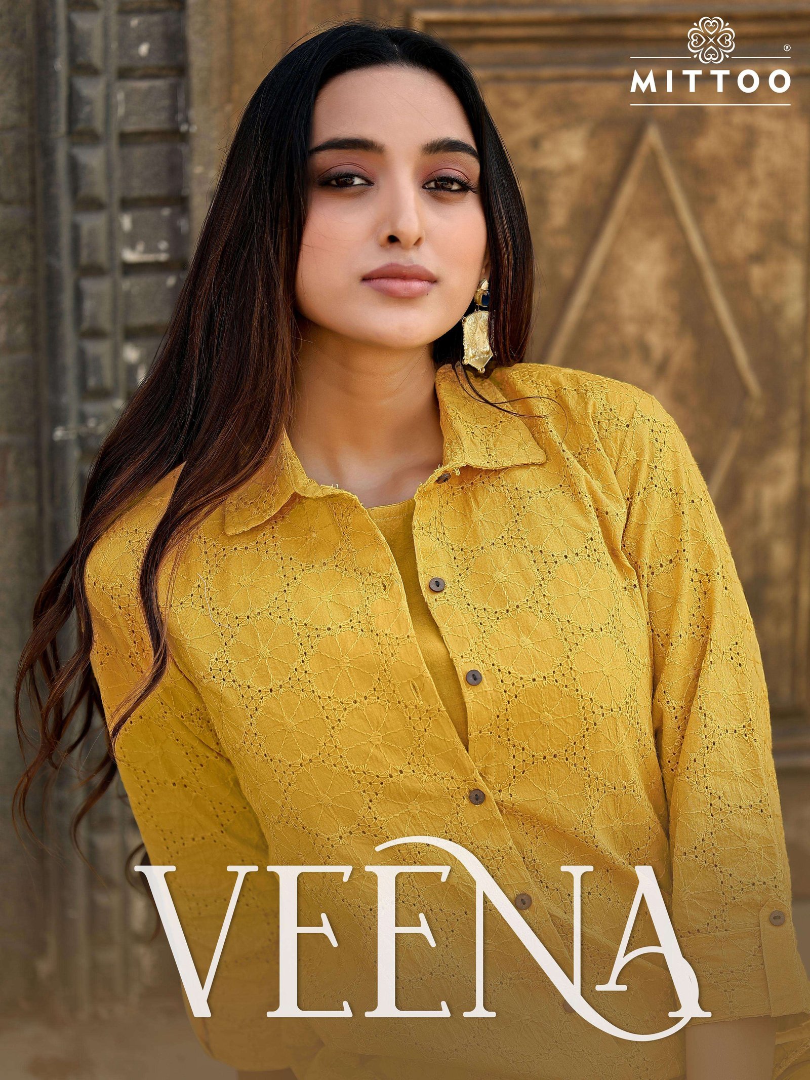 VEENA BY MITTOO 4001 TO 4004 SERIES FANCY SCHIFFLI COTTON CO-ORD SET