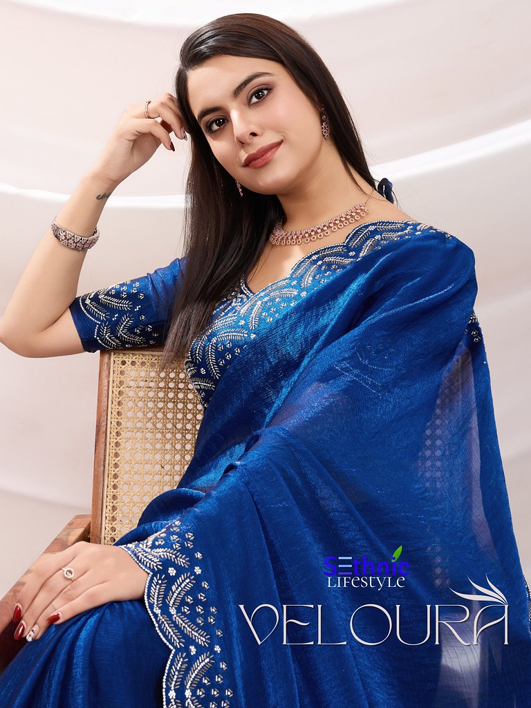 VELOURA BY SETHNIC 62001 TO 62003 SERIES DESIGNER FENDI CHIFFON SAREES