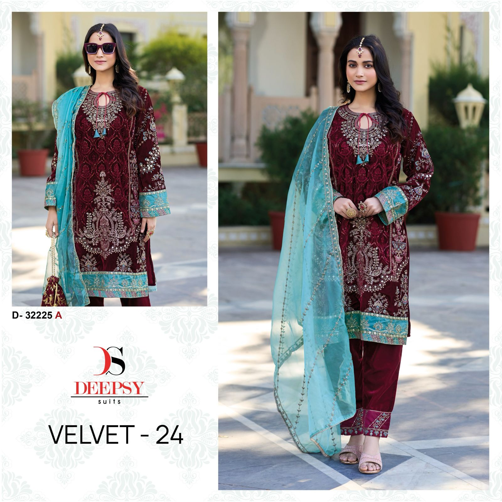 VELVET-24 D-32225 COLOURS BY DEEPSY SUITS VELVET PAKISTANI DRESSES