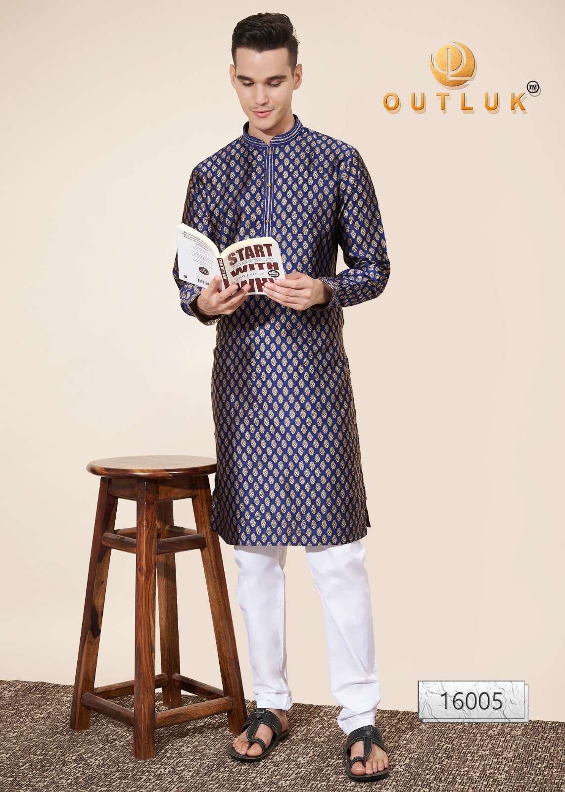 WEDDING COLLECTION VOL-16 BY OUTLUK 16001 TO 16007 SERIES JACQUARD MENS KURTA AND PYJAMA