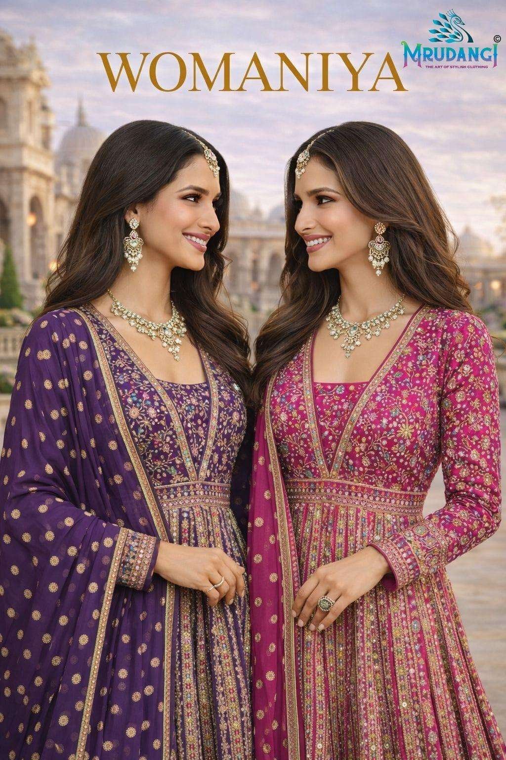 WOMANIYA BY MRUDANGI 782 TO 783 SERIES HEAVY REAL GEORGETTE DRESSES