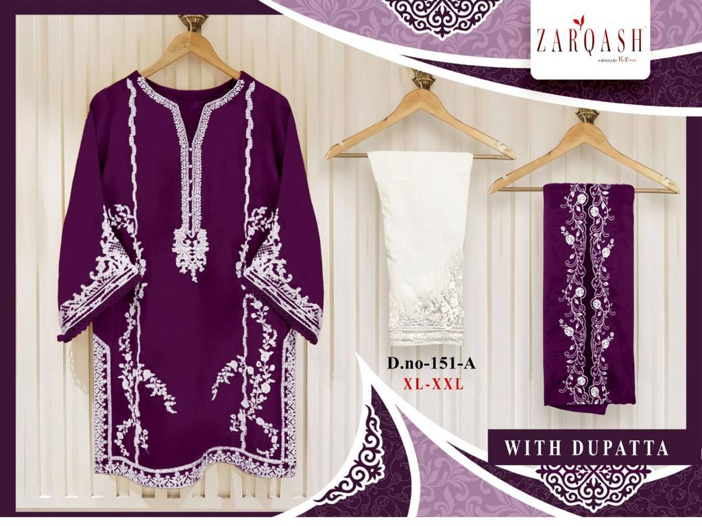 Z-151 COLOURS BY ZARQASH FAUX GEORGETTE PAKISTANI STITCHED DRESSES