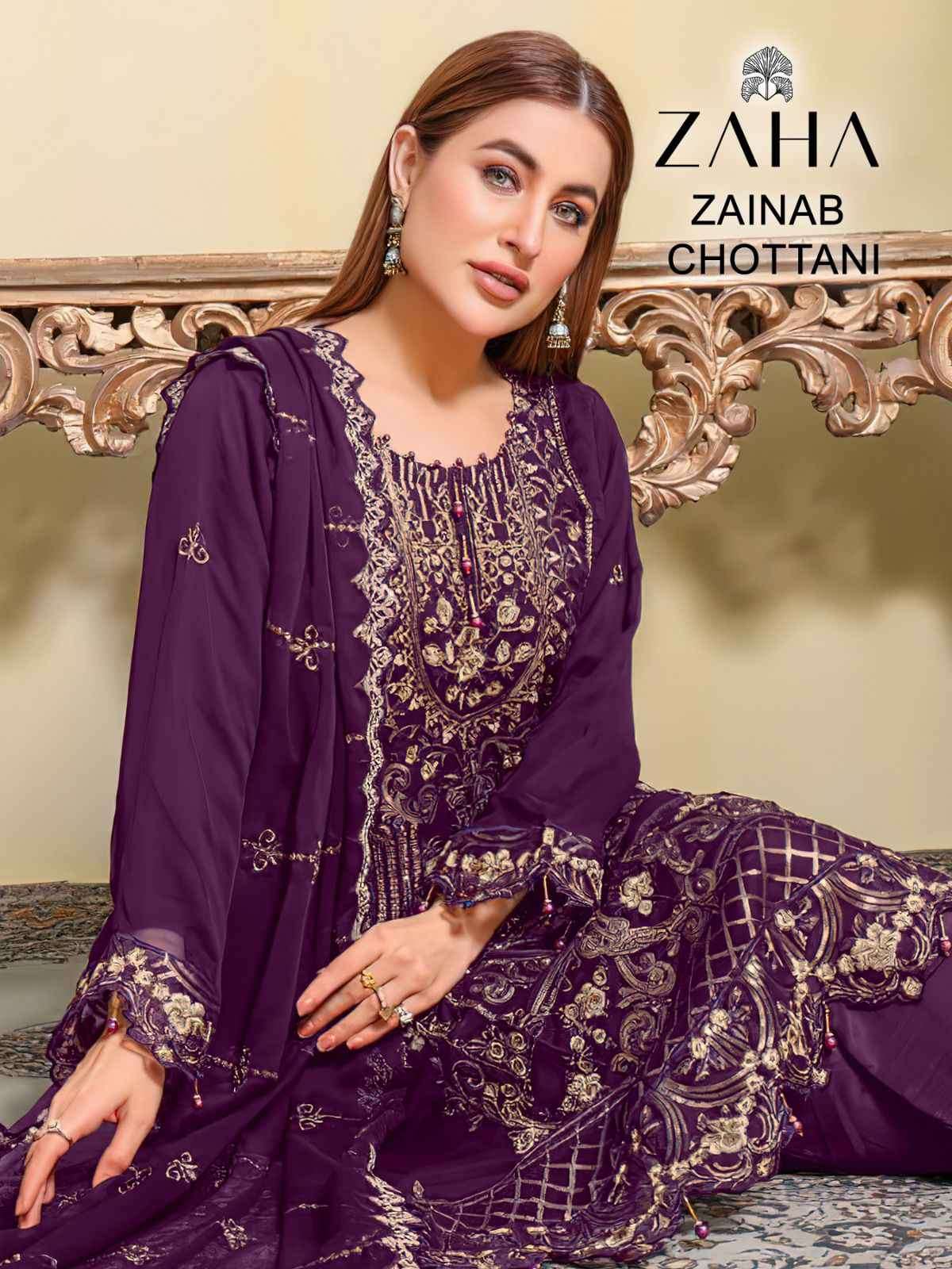ZAINAB CHOTTANI BY ZAHA 10233 TO 10235 SERIES GEORGETTE PAKISTANI DRESSES
