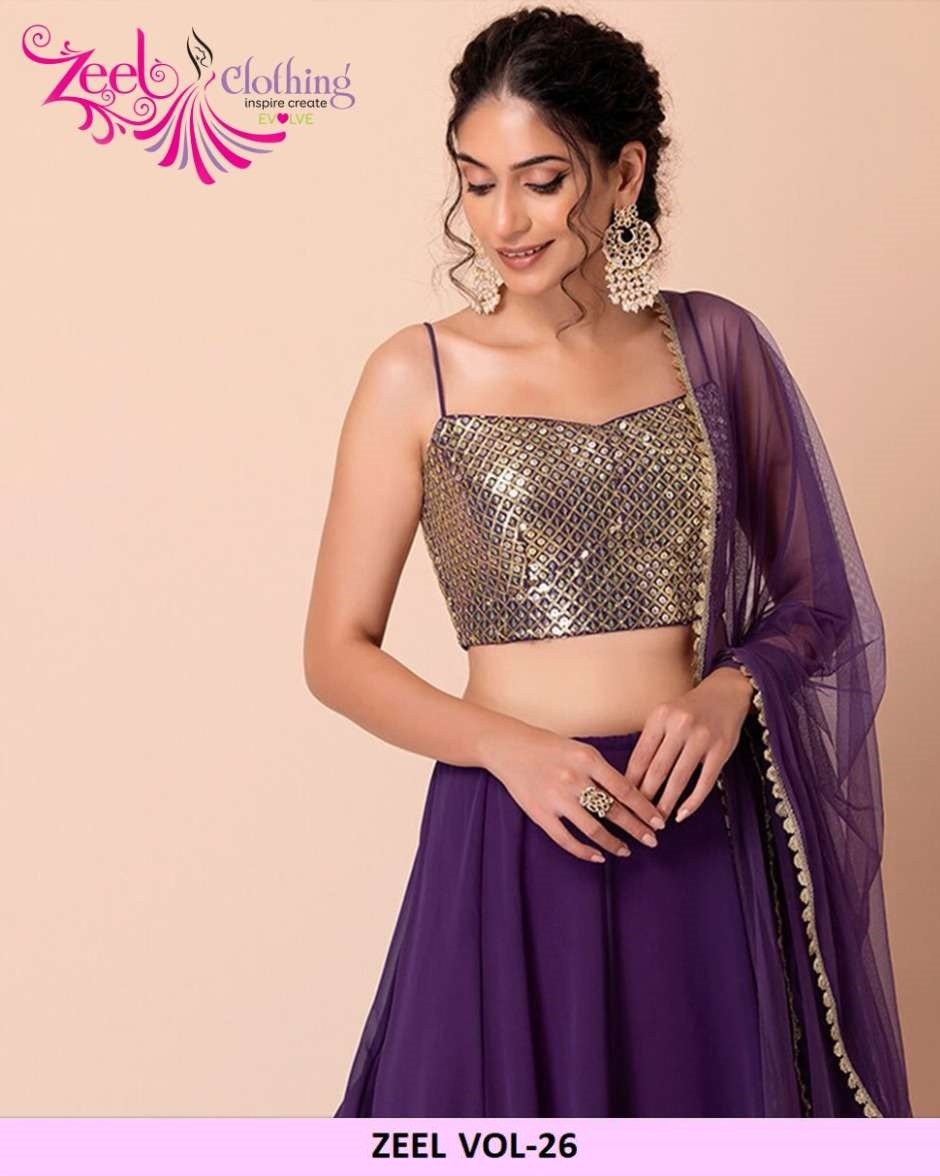 ZEEL VOL-26 BY ZEEL CLOTHING FANCY DESIGNER HEAVY GEORGETTE LEHENGAS