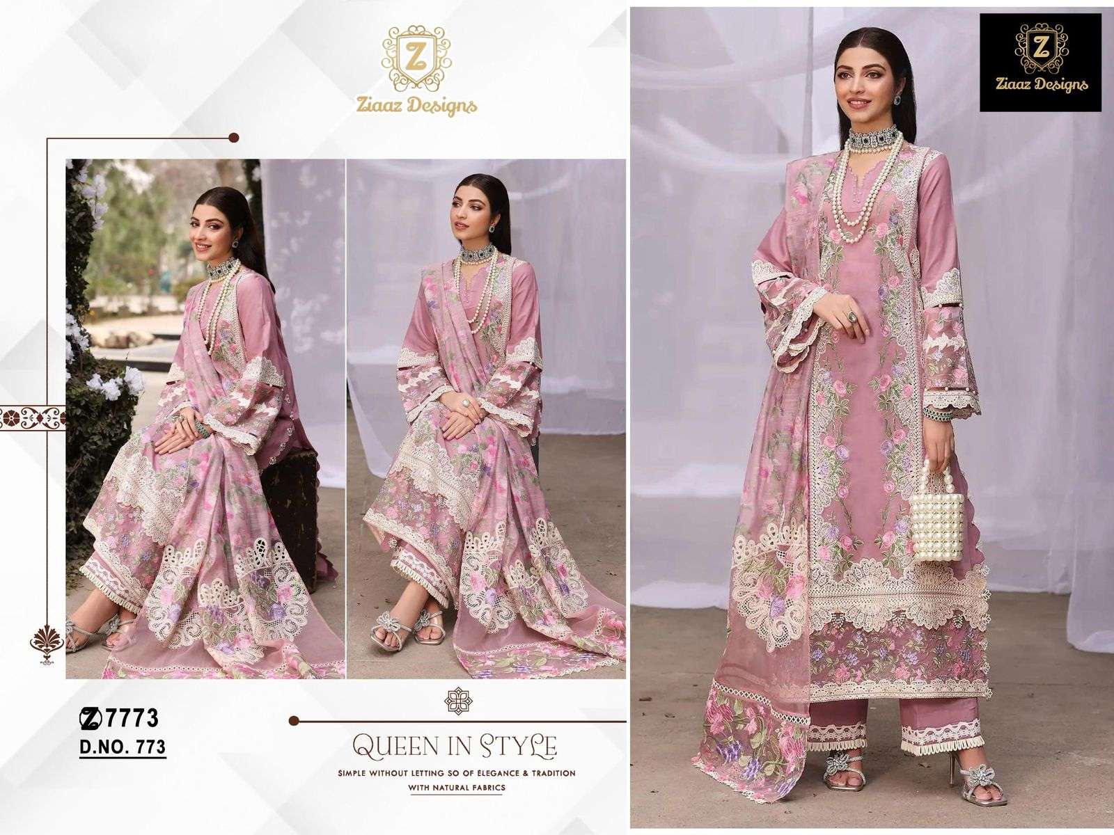 ZIAAZ 773 COLOURS BY ZIAAZ DESIGNS FANCY COTTON PAKISTANI DRESSES